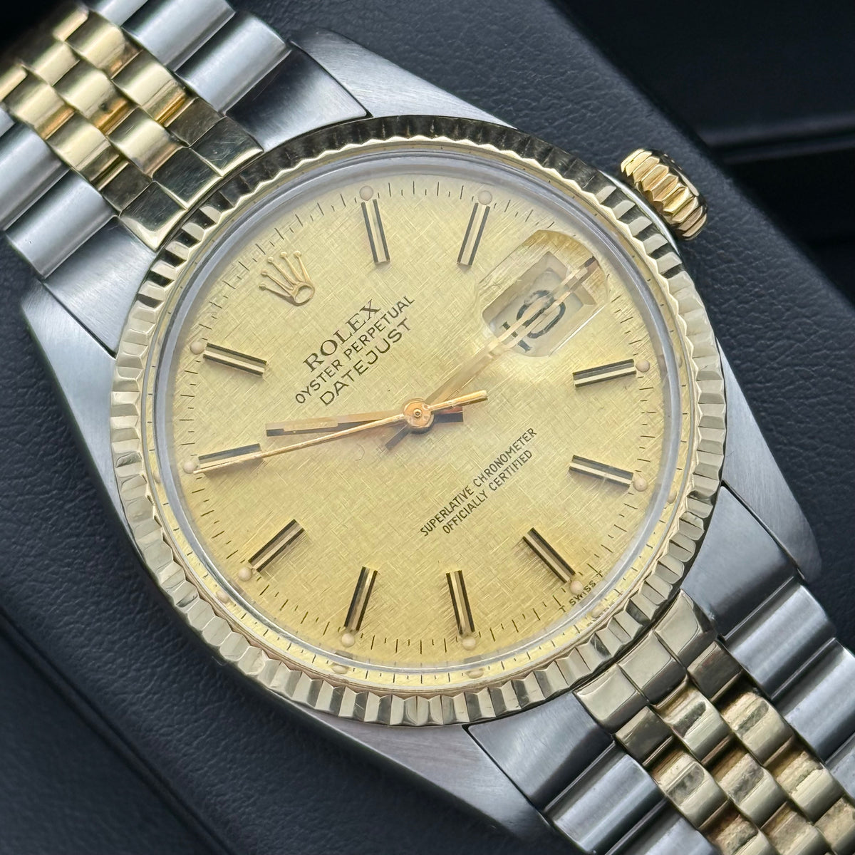 Datejust 36, Stahlgold Linen Dial