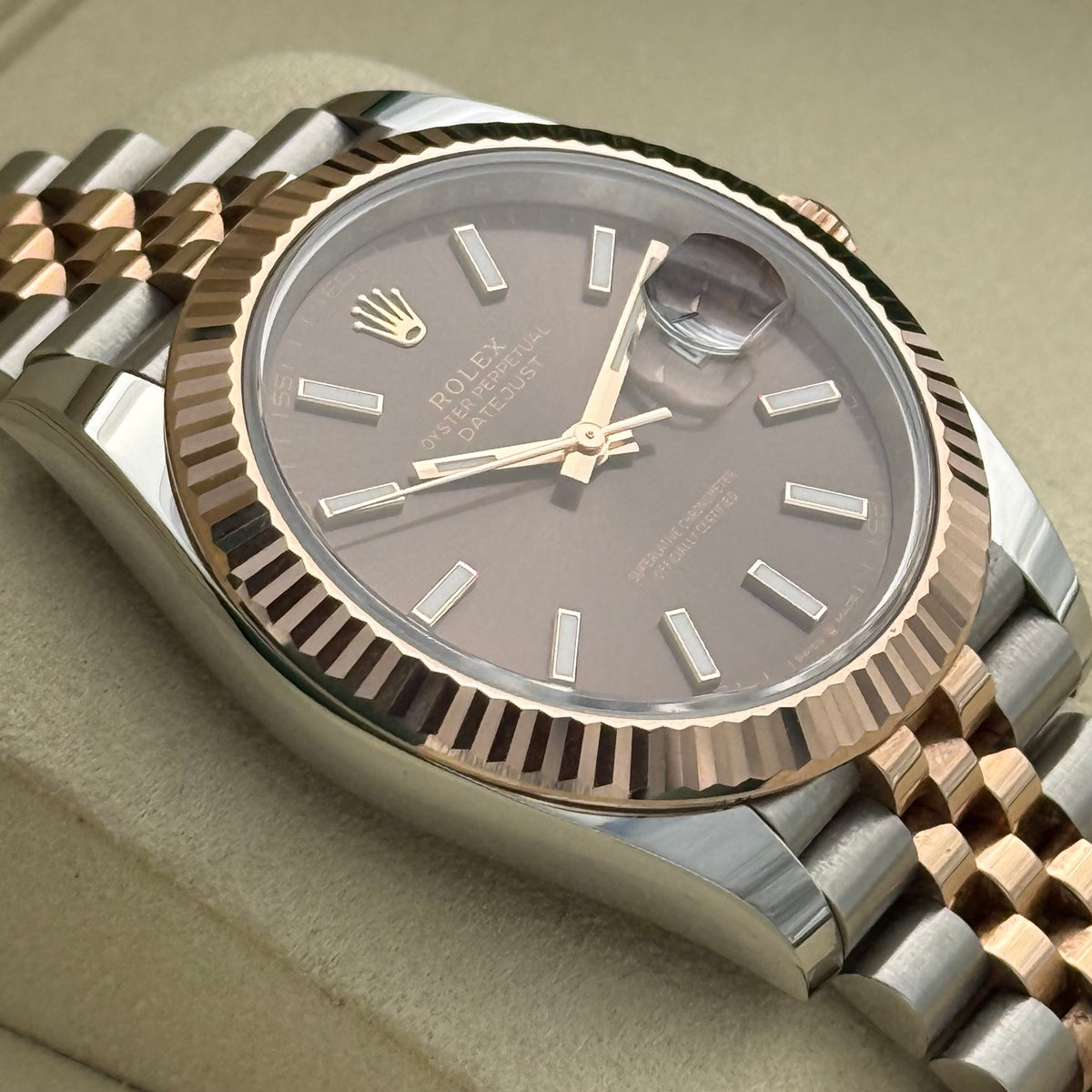 Datejust 41, Stahlgold, Choco