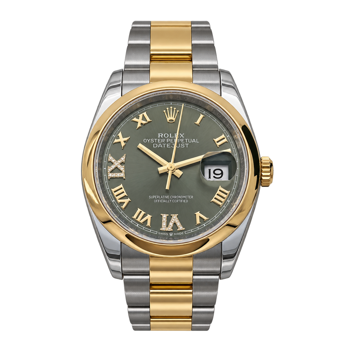 Datejust 36, Stahlgold (Grün)