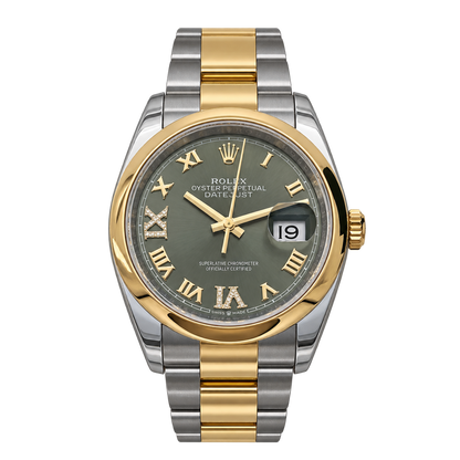 Datejust 36, Stahlgold (Grün)