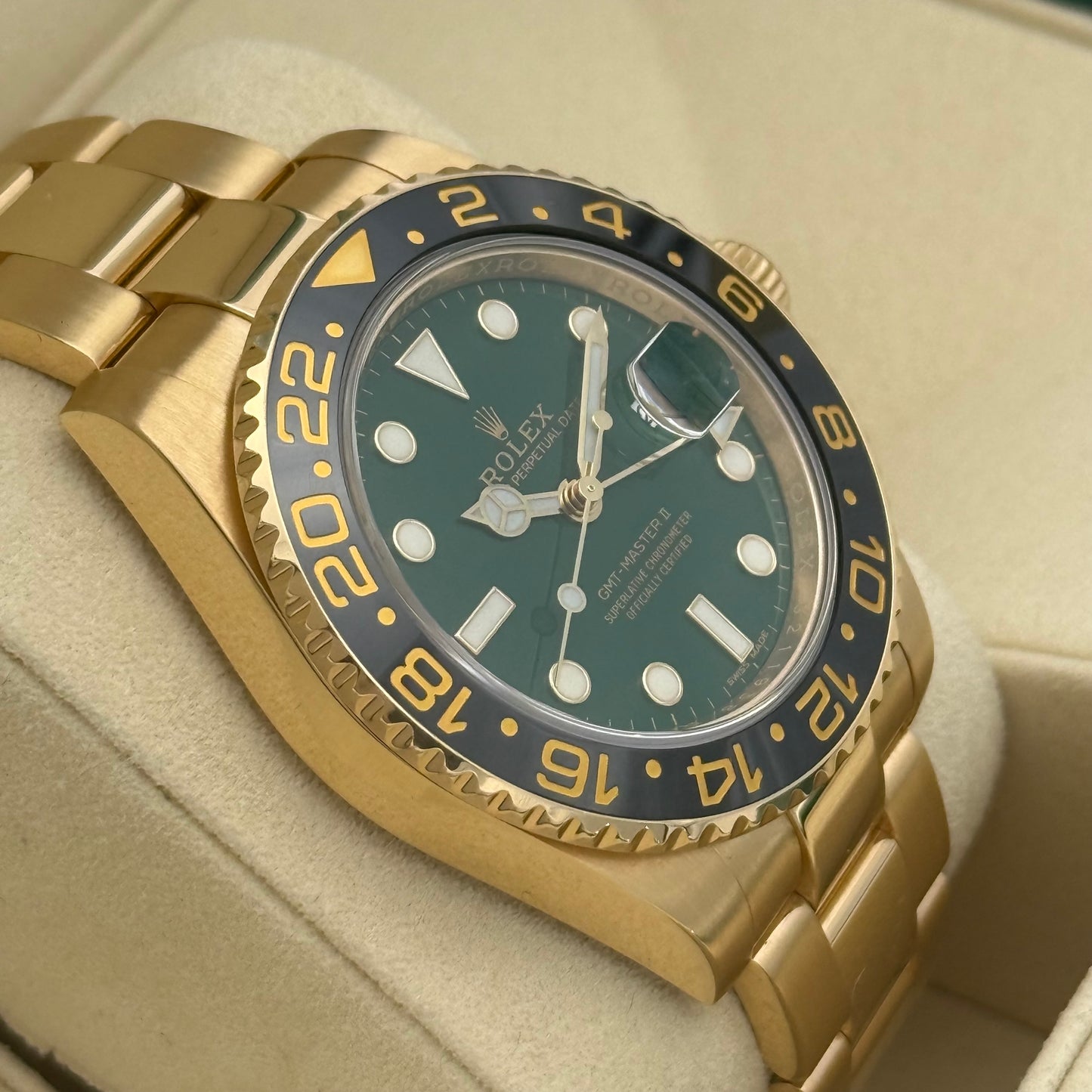 GMT Master II Vollgold, grün